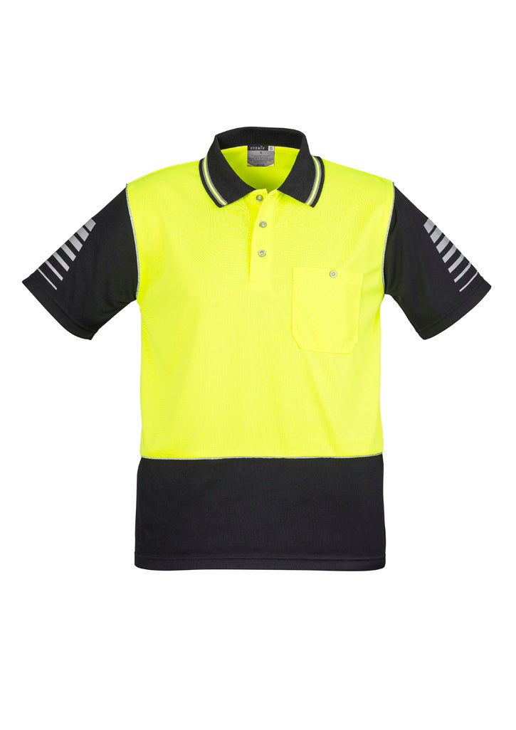 SYZMIK Mens Hi Vis Zone Short Sleeve Polo - ZH236