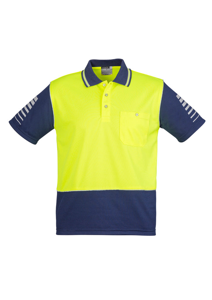 SYZMIK Mens Hi Vis Zone Short Sleeve Polo - ZH236