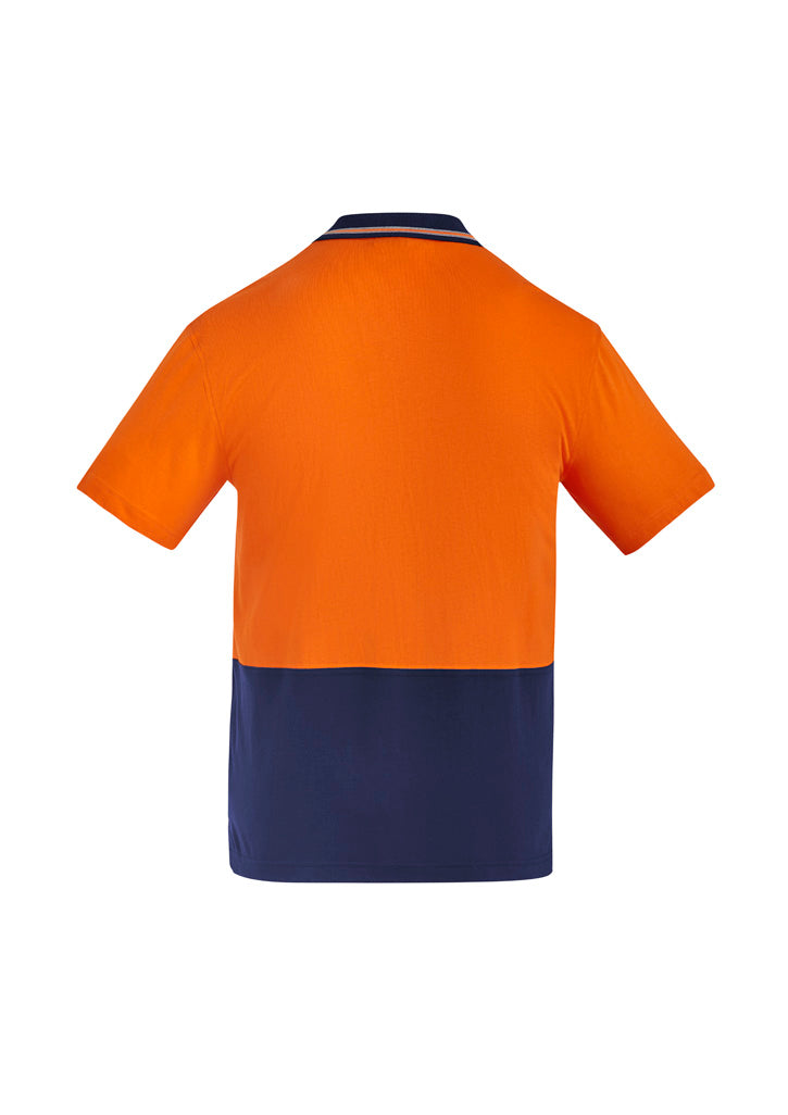 Mens Hi Vis Cotton Short Sleeve Polo