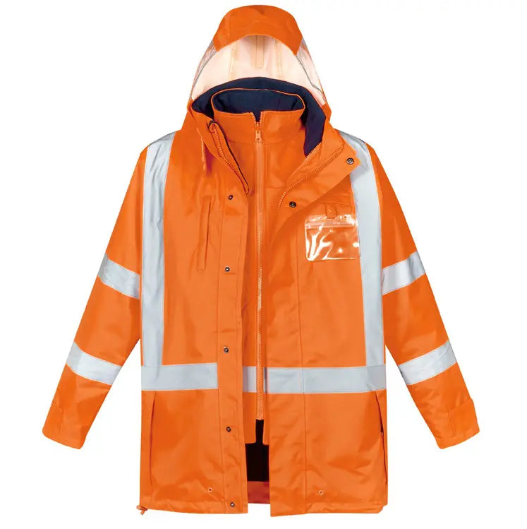 SYZMIK Hi Vis X Back 4 In 1 Waterproof Jacket ZJ616