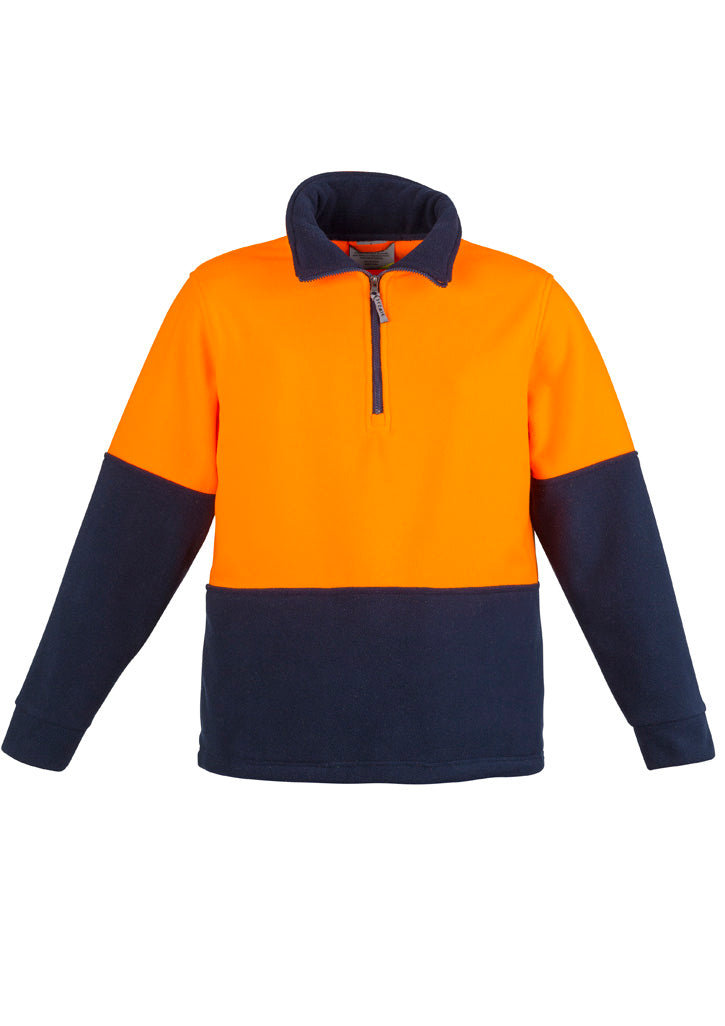 SYZMIK Unisex Hi Vis 1/2 Zip Polar Fleece Pullover ZT476
