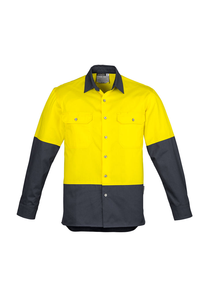 SYZMIK Mens Industrial Long Sleeve Shirt - ZW122
