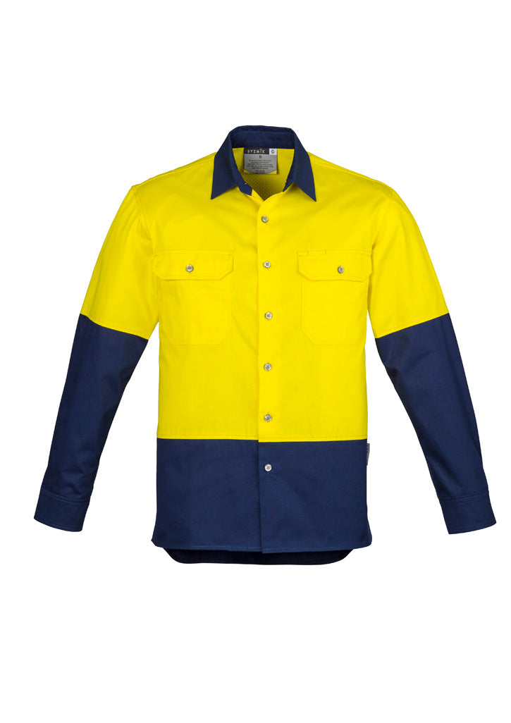 SYZMIK Mens Industrial Long Sleeve Shirt - ZW122