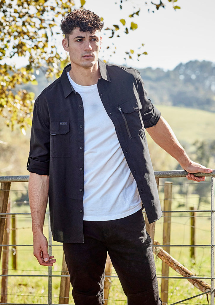 SYZMIK Mens Outdoor Long Sleeve Shirt -ZW460