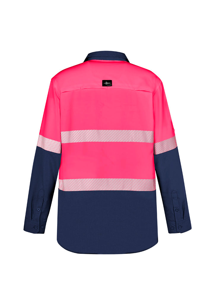 SYZMIK Unisex Hi Vis Segmented Tape Long Sleeve Polo ZW470