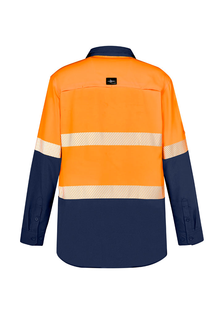 SYZMIK Unisex Hi Vis Segmented Tape Long Sleeve Polo ZW470