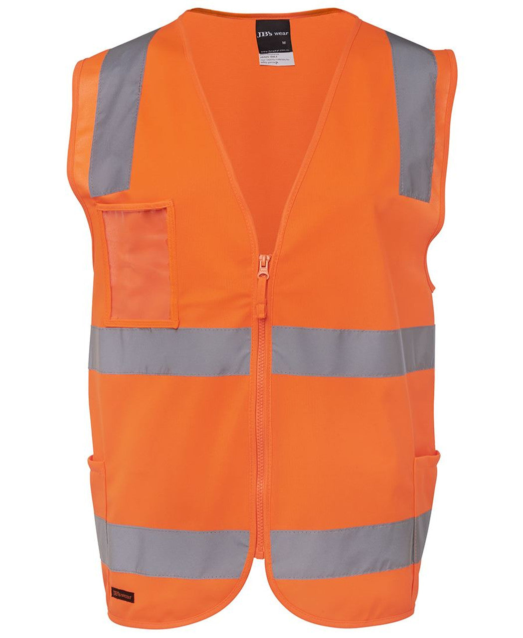 Custom Workwear 6DNSZ JB's HV (D+N) ZIP SAFETY VEST