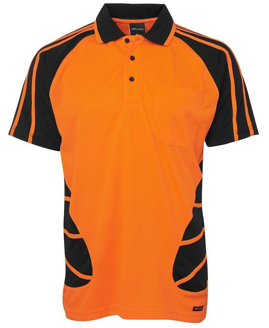 Custom Workwear 6HSP JB's HI VIS S/S SPIDER POLO