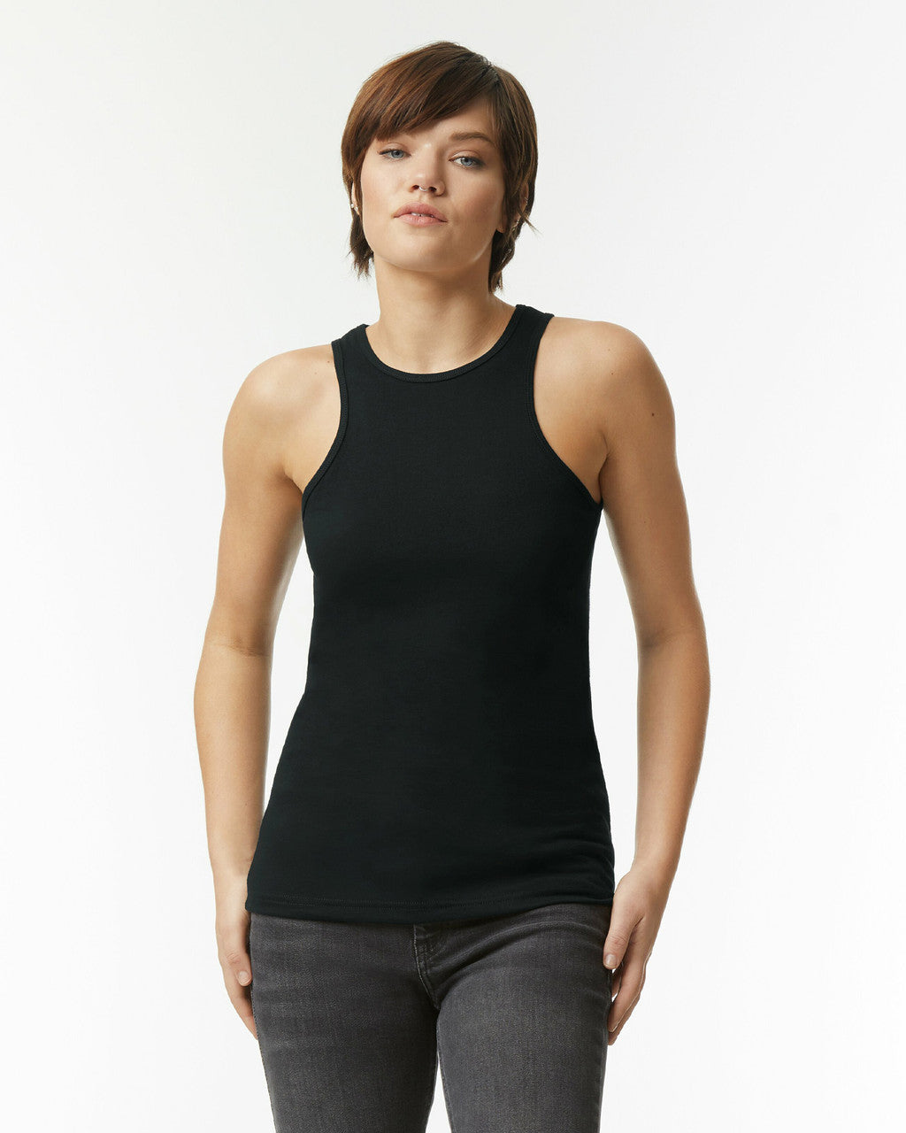 American Apparel 101 CVC Womens Racerneck Tank