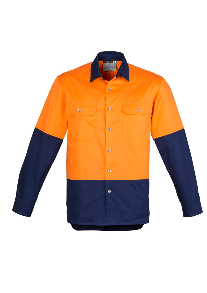SYZMIK Mens Industrial Long Sleeve Shirt - ZW122