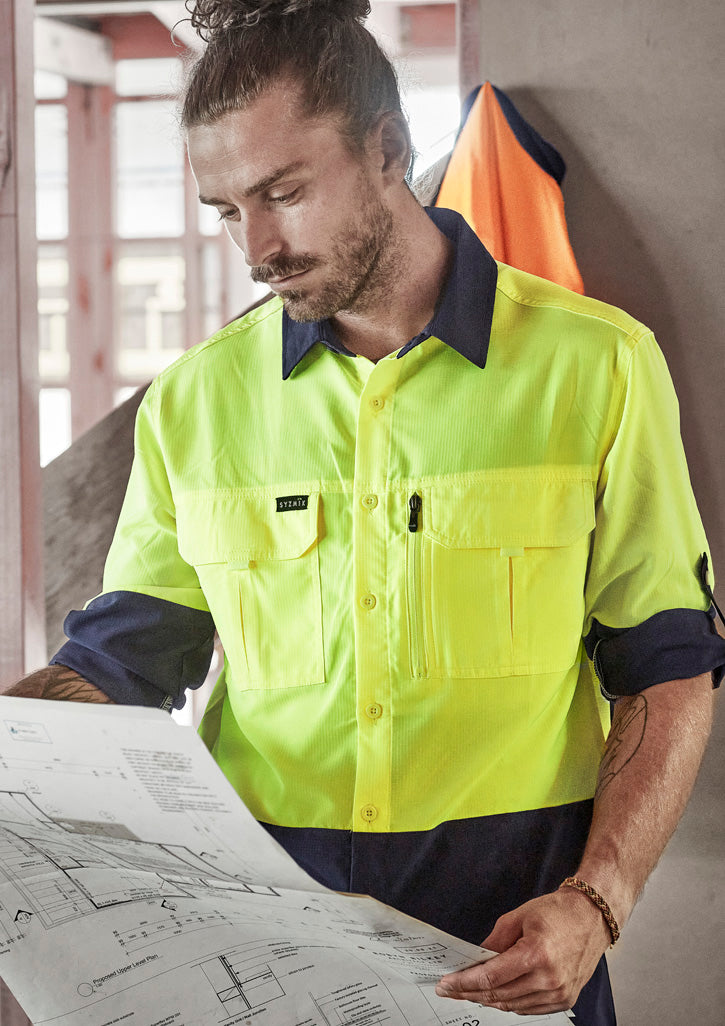 SYZMIK Hi Vis Outdoor Long Sleeve Shirt ZW468