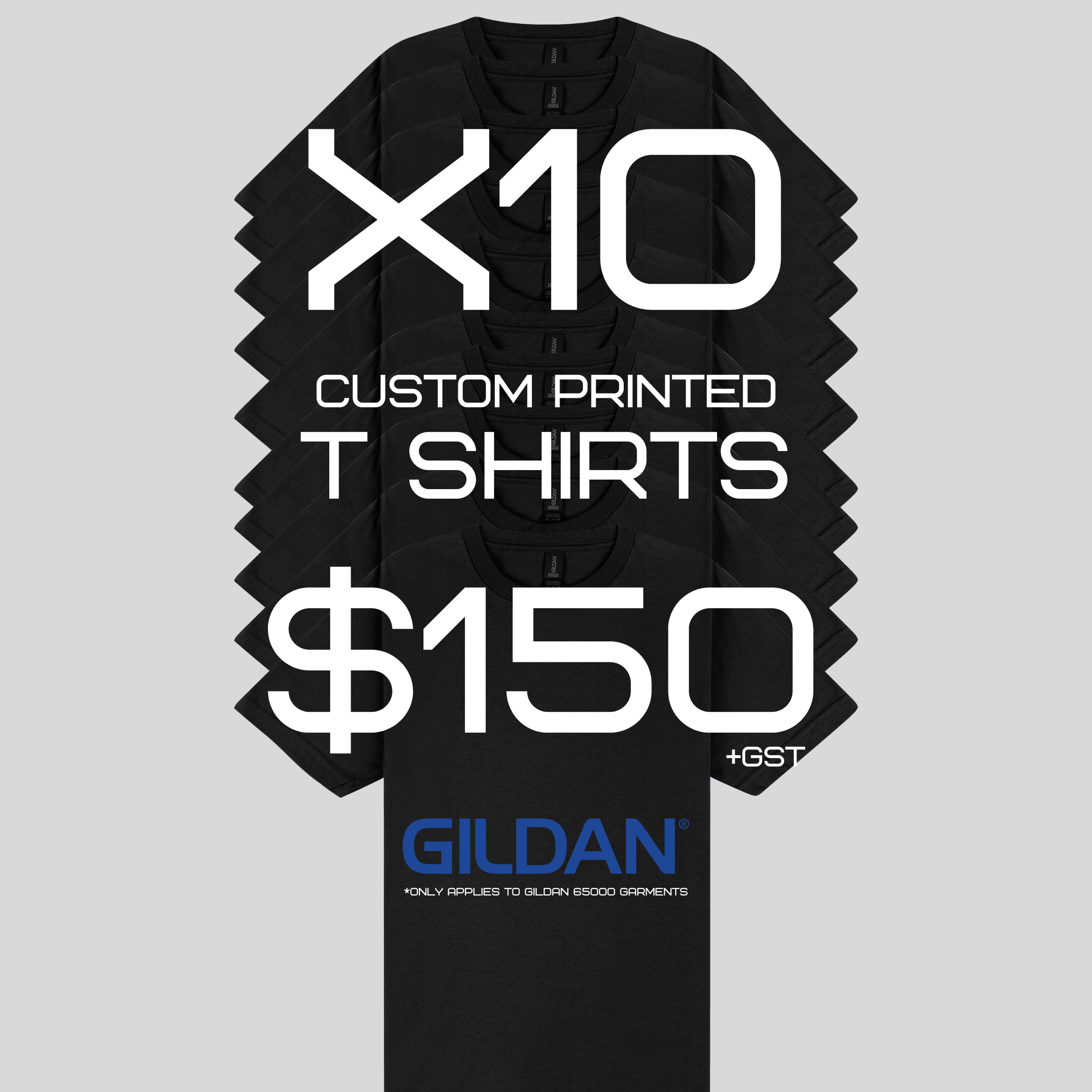 x10 Men's Custom Printed Gildan Softstyle 65000 T-Shirt